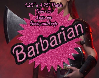 Barbarian D&D Patch, Fully Embroidered TTRPG Emblem, Dungeons and Dragons Meme Badge, Perfect Gift for Fabulous Fighters