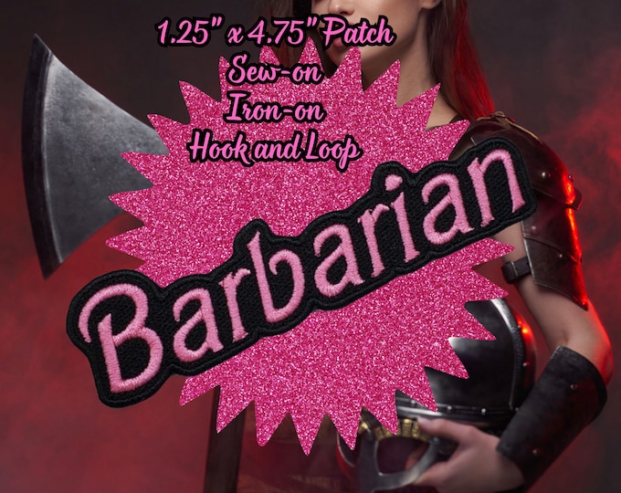 Barbarian D&D Patch, Fully Embroidered TTRPG Emblem, Dungeons and Dragons Meme Badge, Perfect Gift for Fabulous Fighters