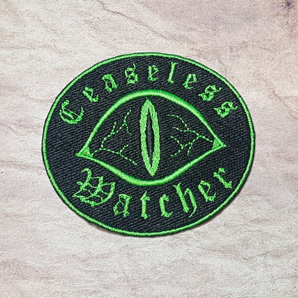 Ceaseless Watcher Patch Fully Embroidered, Horror Podcast Badge, MAG Cosplay, TMA Eldritch Patches