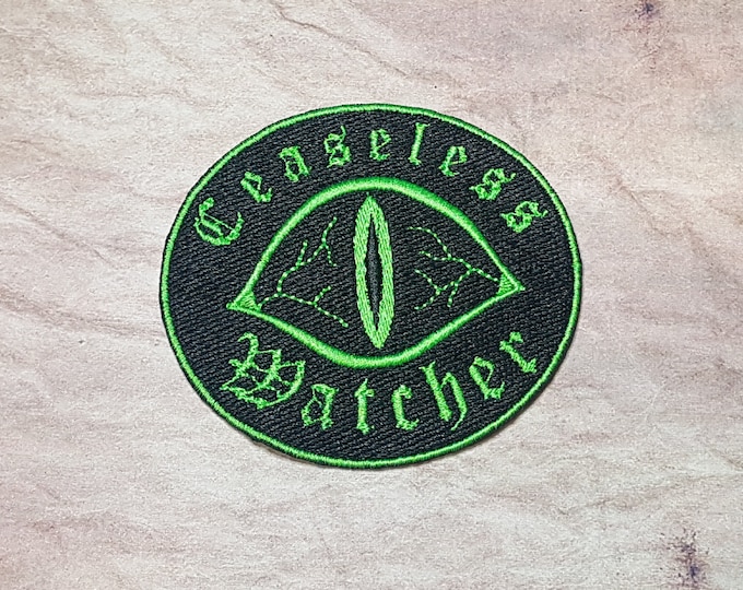 Ceaseless Watcher Patch Fully Embroidered, Horror Podcast Badge, MAG Cosplay, TMA Eldritch Patches