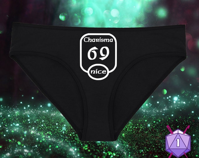 Charisma 69 Nerdy Underwear, Dainty & Dangerous Panties, Cast a Spell on Your Significant Other, Sizes Available From Small-2XL