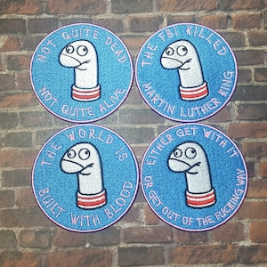 Socko Patch Fully Embroidered, How the World Works Badge, Comedy Special Label, Perfect Gift for Depressed Millennial