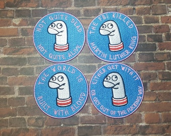 Socko Patch Fully Embroidered, How the World Works Badge, Comedy Special Label, Perfect Gift for Depressed Millennial