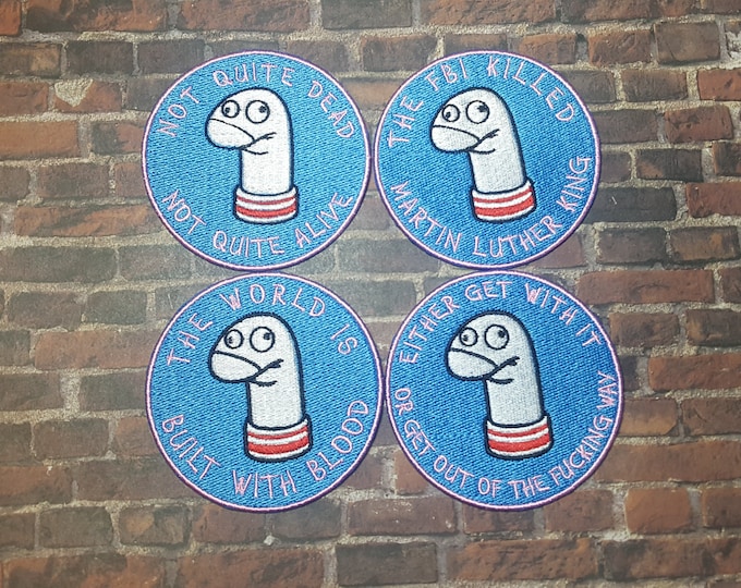 Socko Patch Fully Embroidered, How the World Works Badge, Comedy Special Label, Perfect Gift for Depressed Millennial