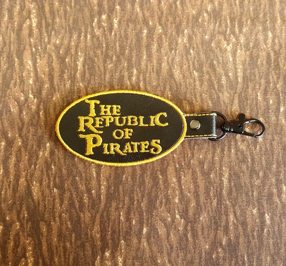 The Republic of Pirates Keychain, OFMD-Inspired Bag Tag, LGBTQ+ Pirate Bag Clip, Pirate Symbol