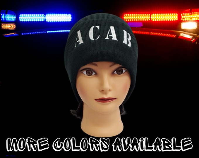 ACAB Embroidered warm Beanie, 1213, Resist, Hat for leftist