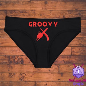 Groovy Cult Classic Horror Movie Underwear, Gothic Dainty & Dangerous Panties, Great Halloween Lingerie, Multiple Sizes Available Small-2XL