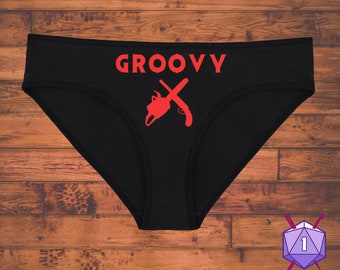 Groovy Cult Classic Horror Movie Underwear, Gothic Dainty & Dangerous Panties, Great Halloween Lingerie, Multiple Sizes Available Small-2XL
