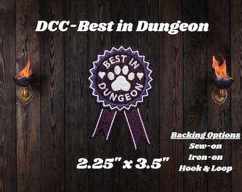 Best In Dungeon Pet Show Award Patch, DCC-Inspired Patch, Dungeon Crawling Cat Royalty Patch, LitRPG-Inspired Patch