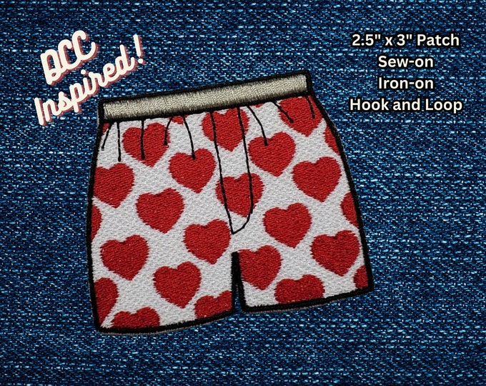Heart Boxers Patch, DCC-Inspired Patch, Dungeon Crawling Explosive Anarchist Patch, LitRPG-Inspired Patch