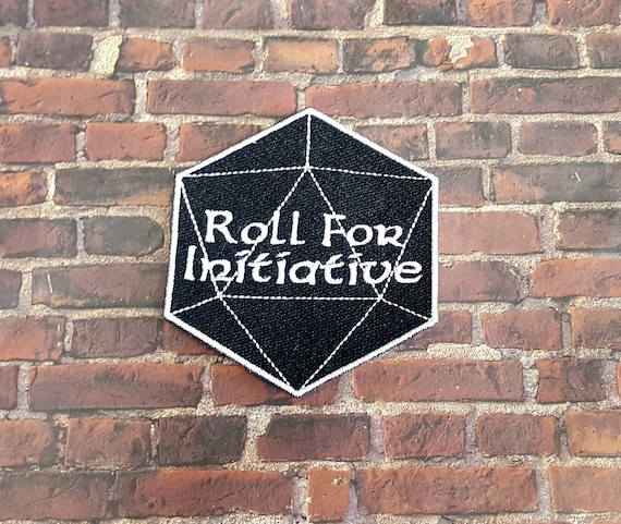 Roll for Initiative Fully Embroidered Patch, Multiple Color Options Dungeons and Dragons Badge, Customizable DnD Emblem