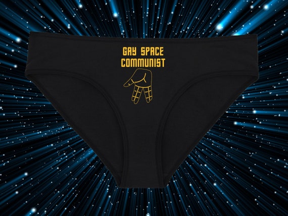 Gay Space Communist Underwear, Nerdy Dainty & Dangerous Panties, Science Fiction Lingerie, Multiple Sizes Available Small-2XL