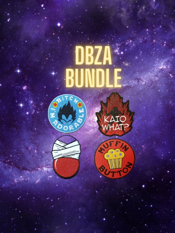 DBZA Patch Bundle, Anime Meme Badge, Abridged Series Symbol, Fighting Anime-Inspired Badge, Anime Hero Patch, Perfect for Cosplay