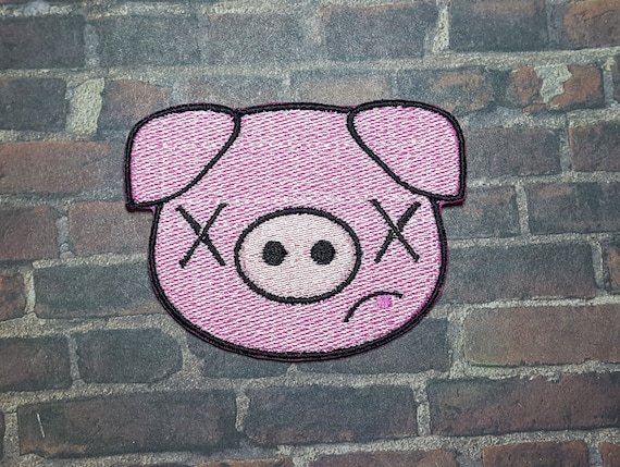 Cute Deceased Pig Patch, ACAB Patch, Farm Animal Badge, Multiple Backing Types Available