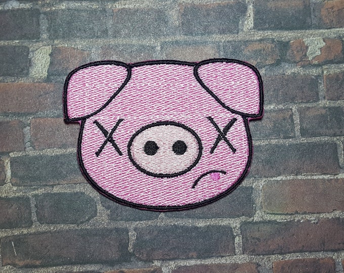 Cute Deceased Pig Patch, ACAB Patch, Farm Animal Badge, Multiple Backing Types Available