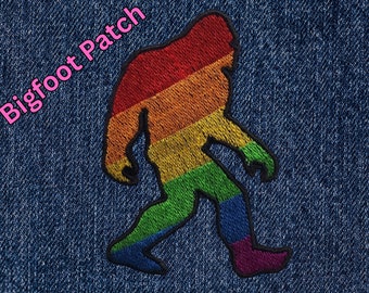Rainbow Bigfoot Patch, Pride, LQBTQ patch