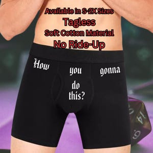 How You Gonna Do This Nerdy Underwear, Dirty and Dashing Boxers, Dungeons and Dragons Boxer Briefs, Multiple Sizes Available From Small-2XL