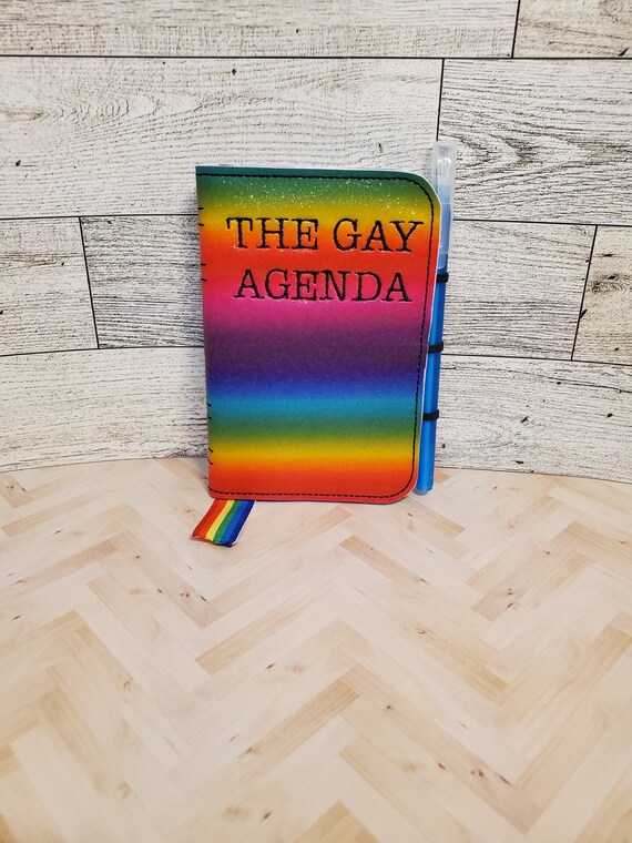 Gay Agenda, Miniature Composition lgbtqia+ Notebook, Mini Comp Pocket Notepad