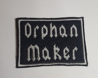 Orphan Maker Metal Rock Label Morale Embroidered Patch