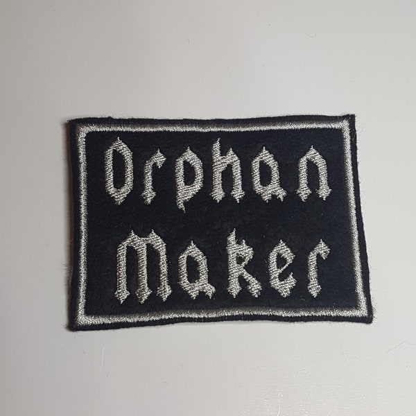Orphan Maker Metal Rock Label Morale Embroidered Patch