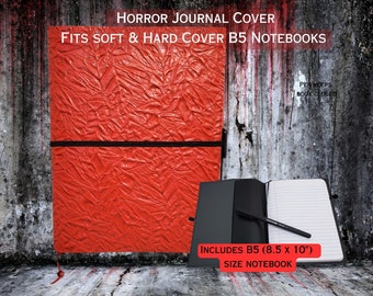 Crimson Carnage Journal, Composition Horror Notebook, Bloody Gore Comp Notepad Cover