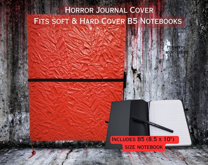 Crimson Carnage Journal, Composition Horror Notebook, Bloody Gore Comp Notepad Cover