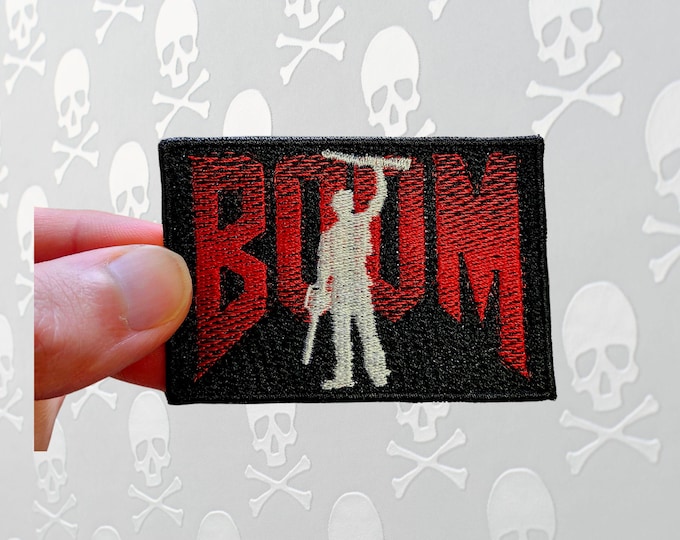 Boom Patch, Horror Movie Video Game Morale Patch, Cult Classic Evil vibes Emblem, Metal patch