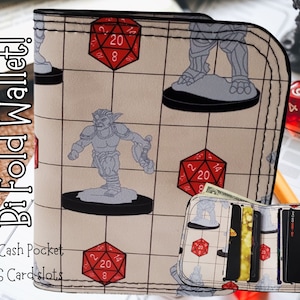 DnD Fantasy Miniatures Wallet of Holding, Nerdy Wallet, Wargaming y Fantasy Billfold, Regalo perfecto para Geek o Nerd