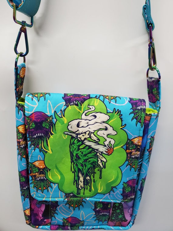 Zombie Hand Joint Crossbody Bag, Stoner Purse, Perfect for pothead GF, psychedelic Bag, You can put your weed in that.