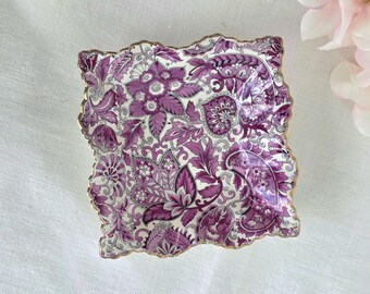 Vintage James Kent Old Foley Square Purple Paisley Dish Royal Standard
