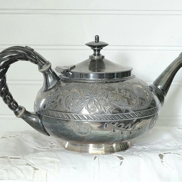 Silver Plate Teapot Etsy