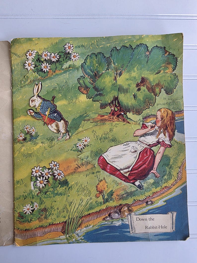 Vintage 1930s Alice in Wonderland Stand-up Book: Rare Collectible - Etsy