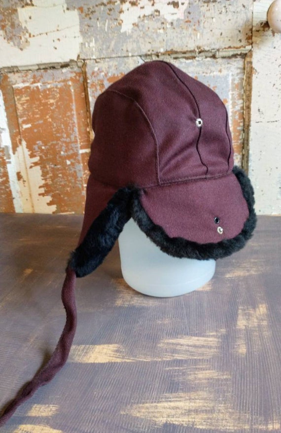 Vintage Hat Cap Ushanka Russian Soviet Army Milit… - image 3