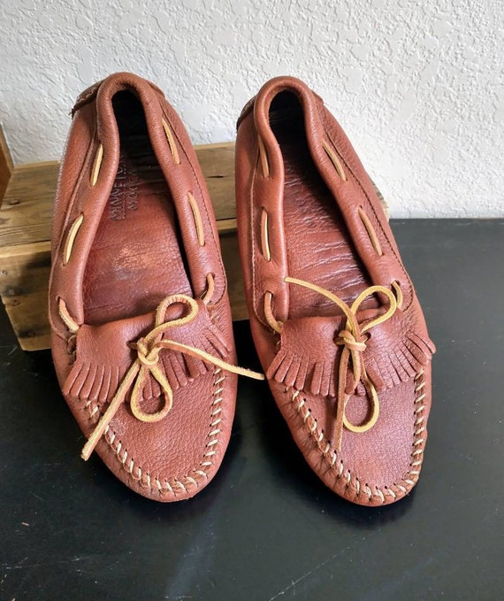 Vintage Minnetonka Moccasins SOFT Leather Unisex Womens 9-10 - Etsy
