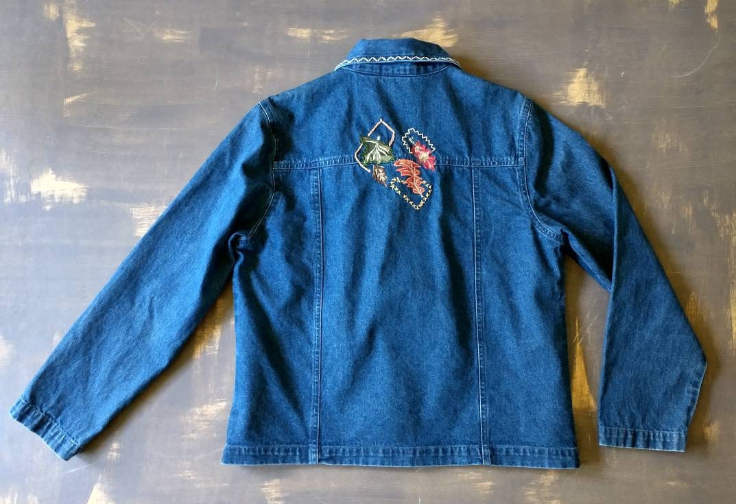 Women's Denim Jacket Jean Jacket Vintage Embellished With