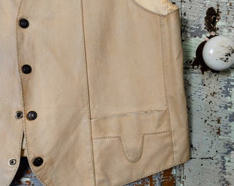 Vtg 1970's Rancher by Schott NYC Western Suede Leather Vest