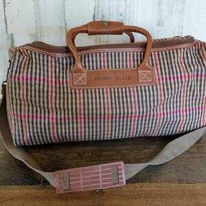 Vintage Perry Ellis Large Duffel Bag 