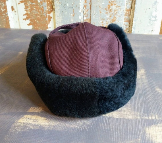 Vintage Hat Cap Ushanka Russian Soviet Army Milit… - image 7