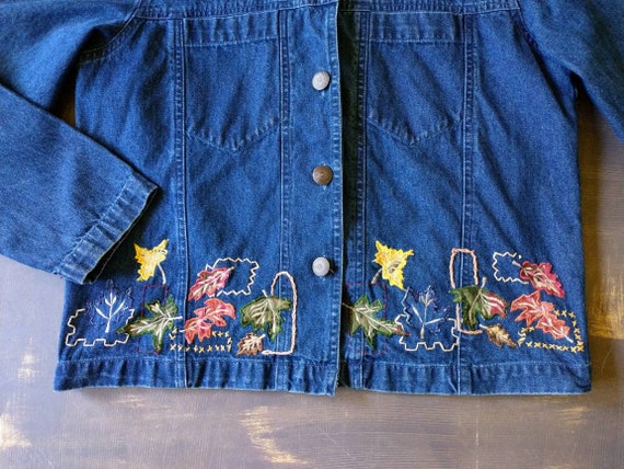Women's Denim Jacket Jean Jacket Vintage Embellis… - image 2
