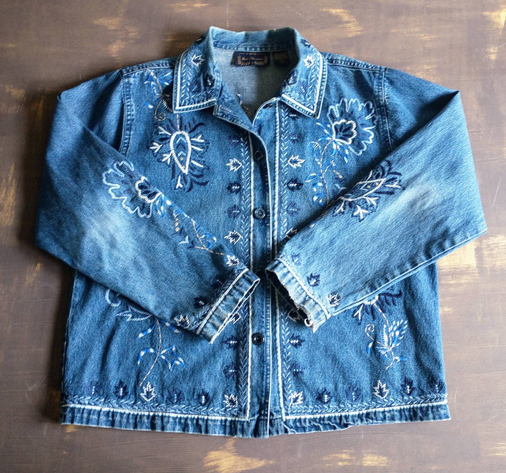 Women's Denim Jacket Embroidered 