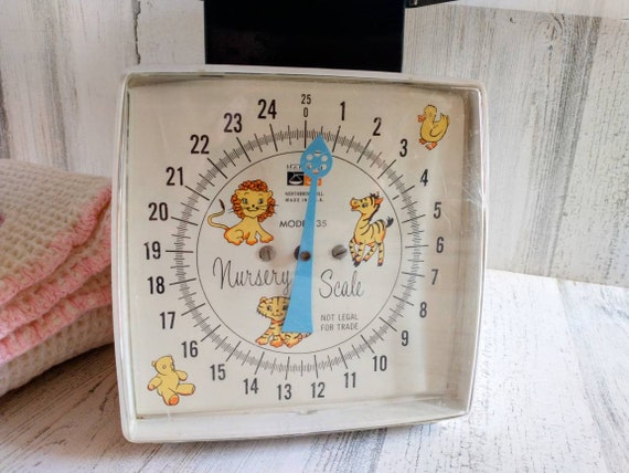 Vintage Nursery Baby Scale Made in U.S.A. Hanson Northbrook