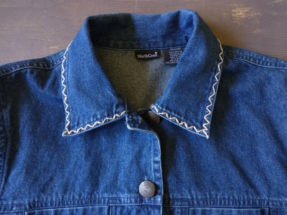 Women's Denim Jacket Jean Jacket Vintage Embellis… - image 3
