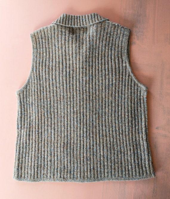Vintage WOOLRICH Ribbed Knit Sweater Vest Snowfla… - image 3