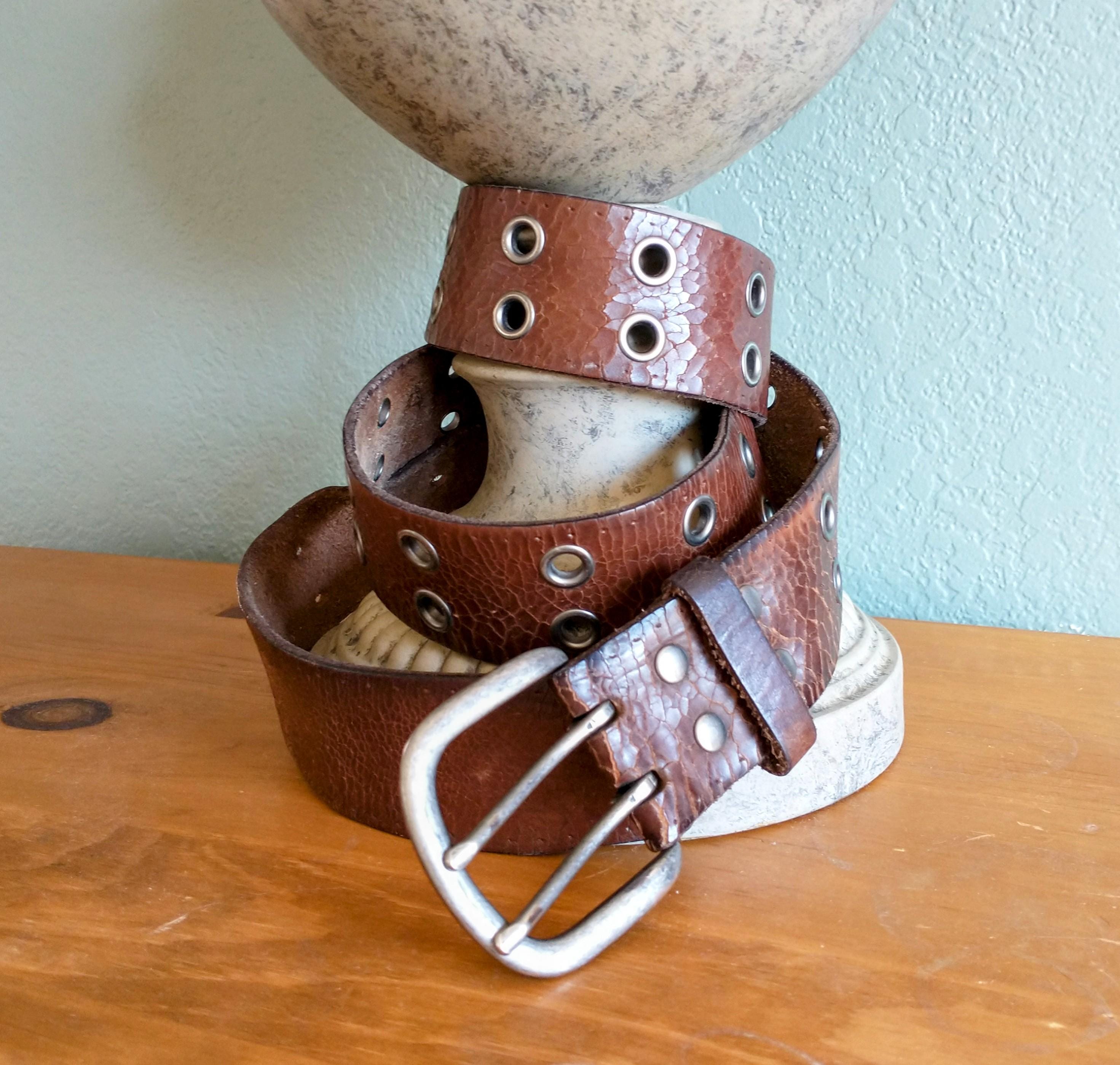 Vintage El Corte Inglés Red  Leather Belt Size 150 75/30 Silver Buckle Wide Women Red Faux Leather Skinny Simple Look Belt Silver Square  main image 3