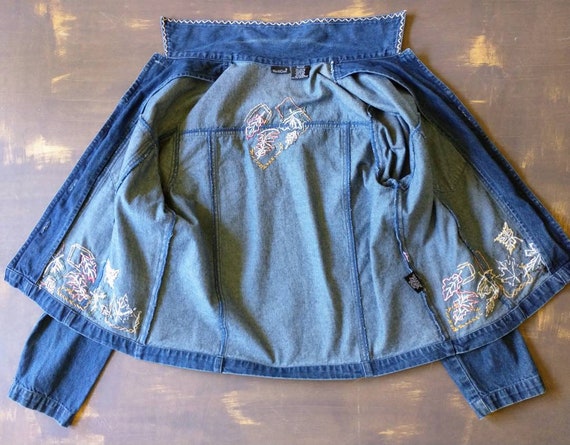 Women's Denim Jacket Jean Jacket Vintage Embellis… - image 5