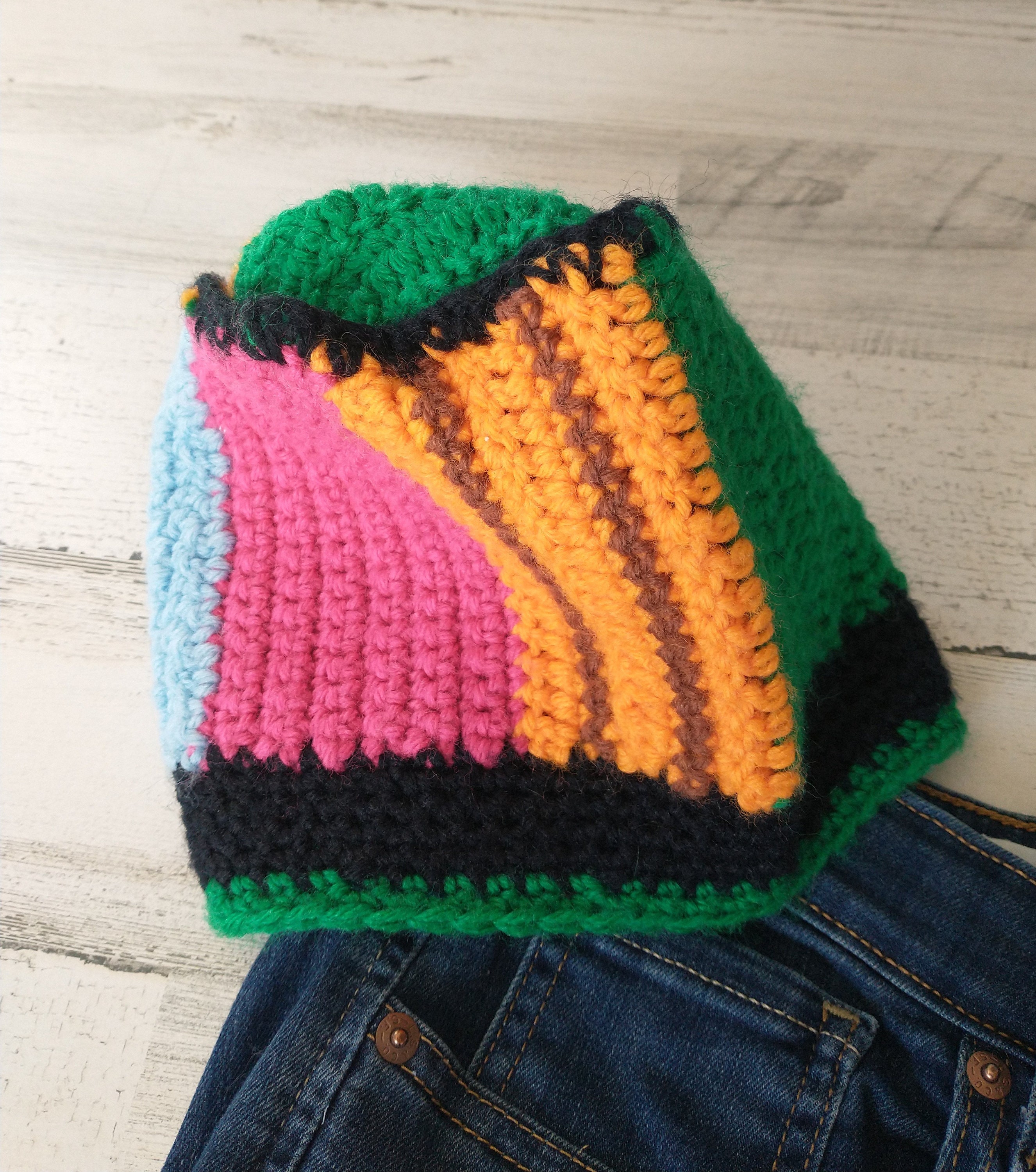 Patchwork Hat Colorful Pattern One Of A Kind Trendy Thrifty Playful Fun Whimsy Vintage Thrift Finds in Asbury Park, NJ | TikTok main image 2
