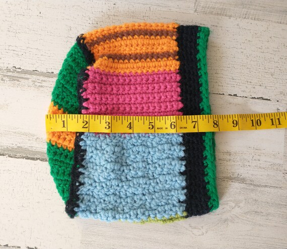 THE Coolest Patchwork Multi-Color Hand Knit Hat B… - image 7