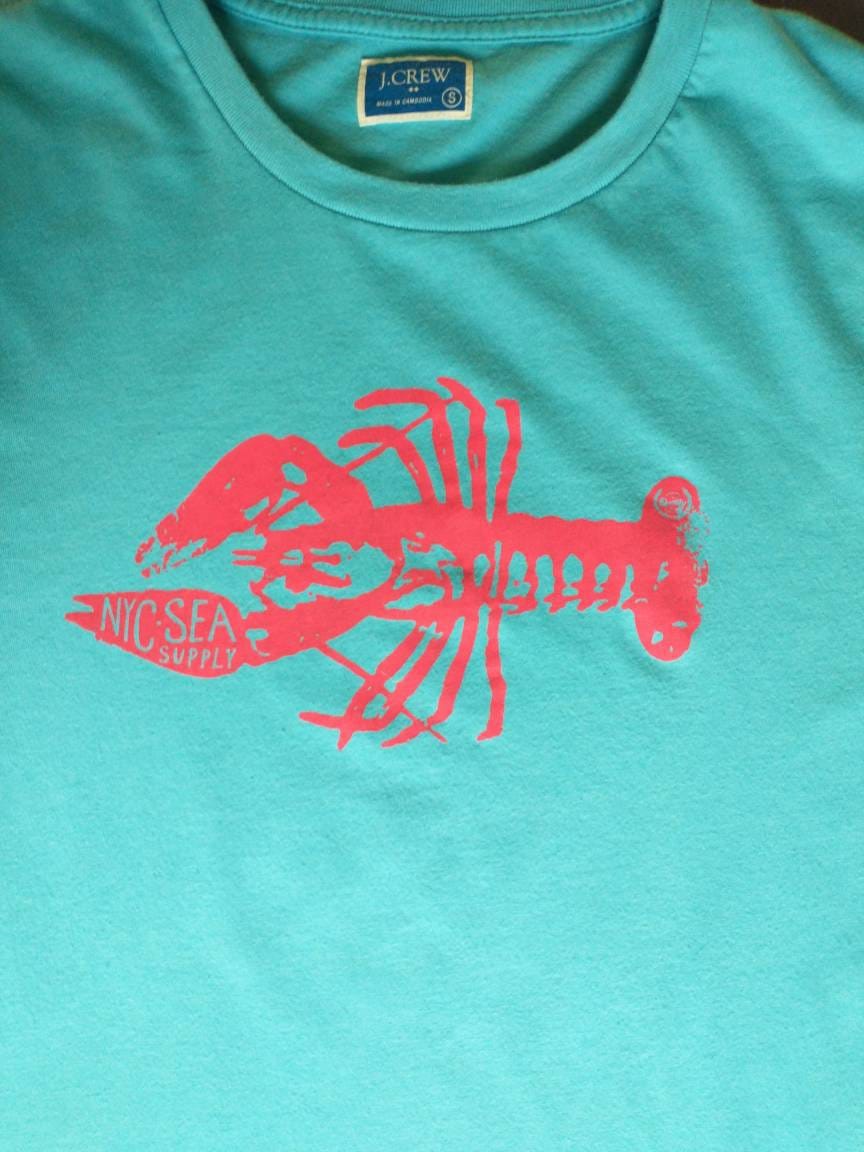 Vintage J. Crew T Shirt NYC SEA SUPPLY Lobster Graphic Men s Size