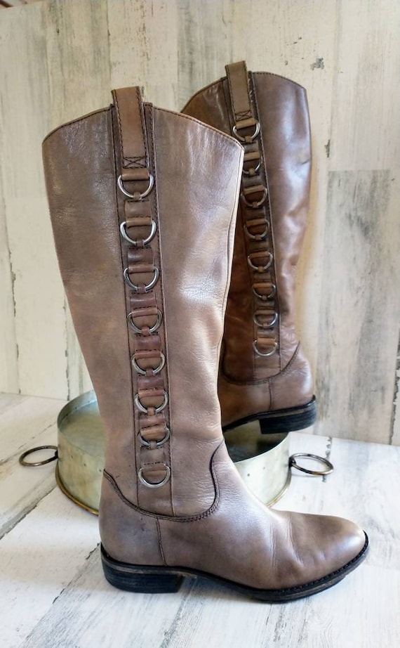 Leather Boots, Light Brown