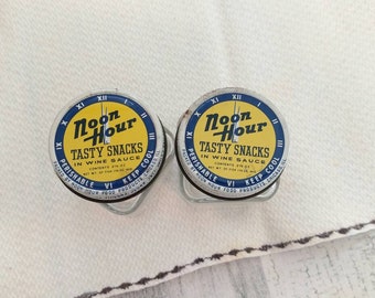 Vintage Noon Hour Food Products Collectible Jar, Chicago ILL. Tasty Snacks In Wine Sauce Herring Jar Small Jar (C2)